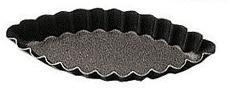 Moule à tartelette ovale cannelé 10cm en métal ant