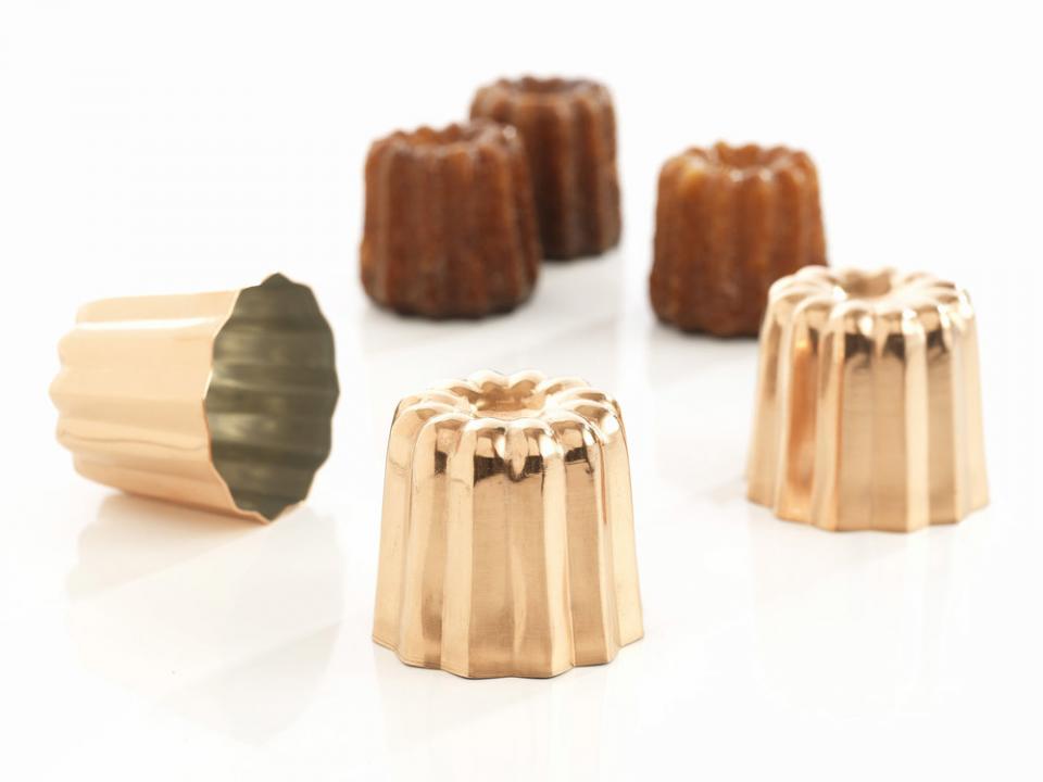 Moules à cannelé D.5.5cm - Lot de 3 Cuivre