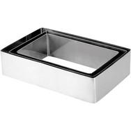 Lot de 3 moules à gâteau rectangles 20/22.5/25 cm