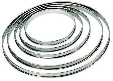 Cercle à tarte en inox - hauteur 2cm - diamètre 10