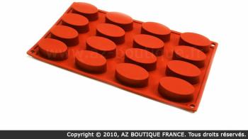 Moule flexible en silicone - 16 ovales - Flexipad