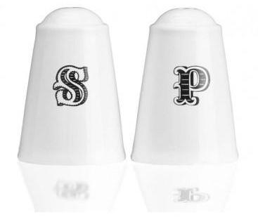 Salière et Poivrière en Céramique Blanche S&P