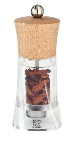 Moulin à Piment Oléron 14 cm Transparent-Bois Natu