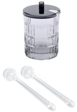 Pot à Moutarde en Verre - Couvercle Inox - Ø55x80(