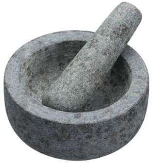 Mortier et pilon en granit traditionnel