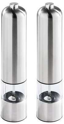 Moulin électrique en Inox, sel, Poivre avec éclair