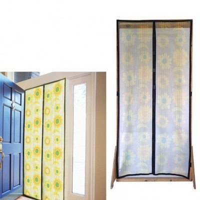 Lot de 2 rideaux moustiquaires aimantés avec motif
