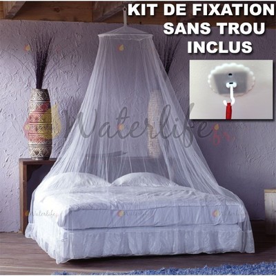 Moustiquaire anti moustiques de lit Blanche