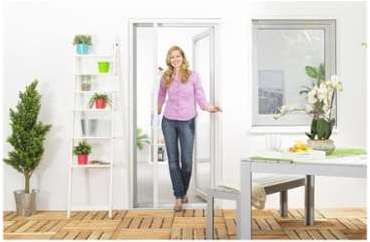 Moustiquaire Enroulable Porte SMART - Alu Blanc L1