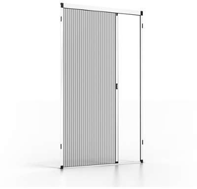 Moustiquaire plissée automatique blanche L1200 x H