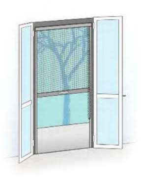Moustiquaire à rouleau avec chaînette pour portes