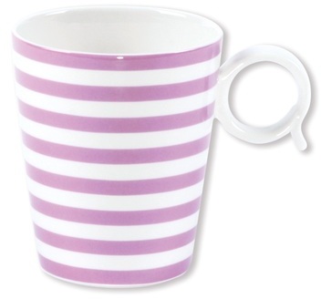 Mug violet en porcelaine 32cl - Lot de 4