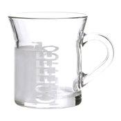 Mug en verre transparent Coffee gris 33.5cl - Lot