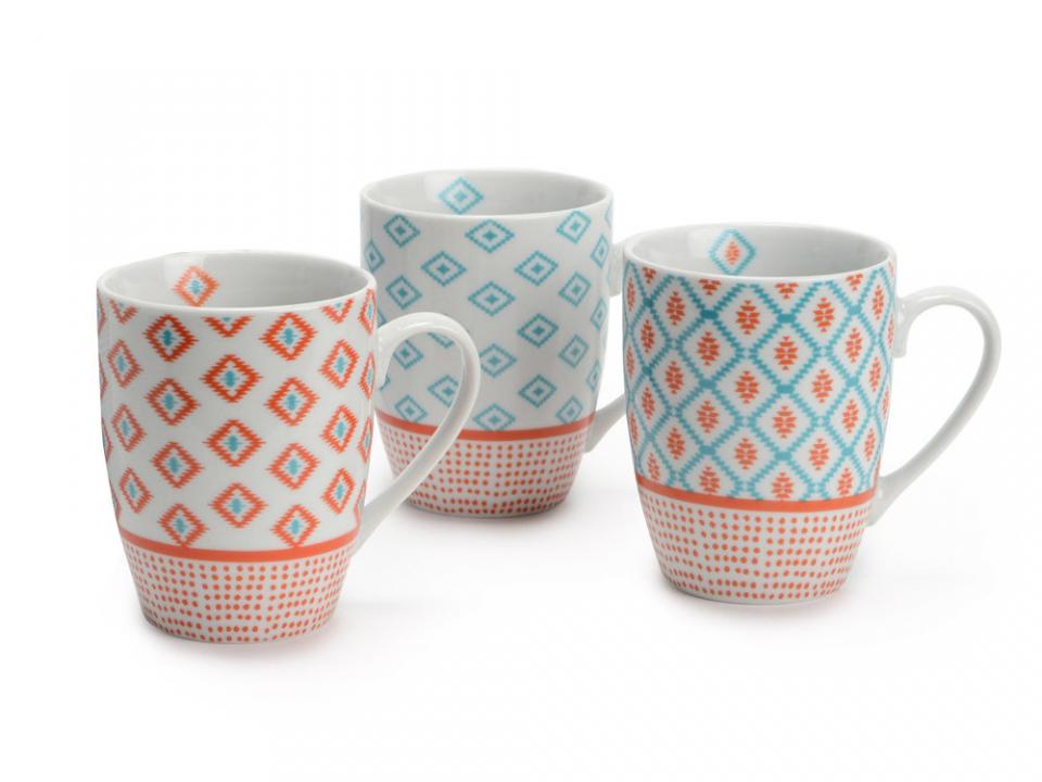 Mug en en porcelaine 30cl motif losange et pois -