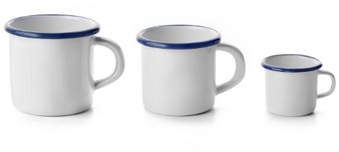 IBILI 903005 - Mug camping acier émaillé blanc - G
