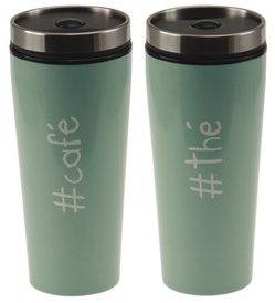 Mug de voyage isotherme en polypropylène et inox D
