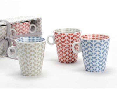 Mug en porcelaine 29cl motif poisson / écaille - C