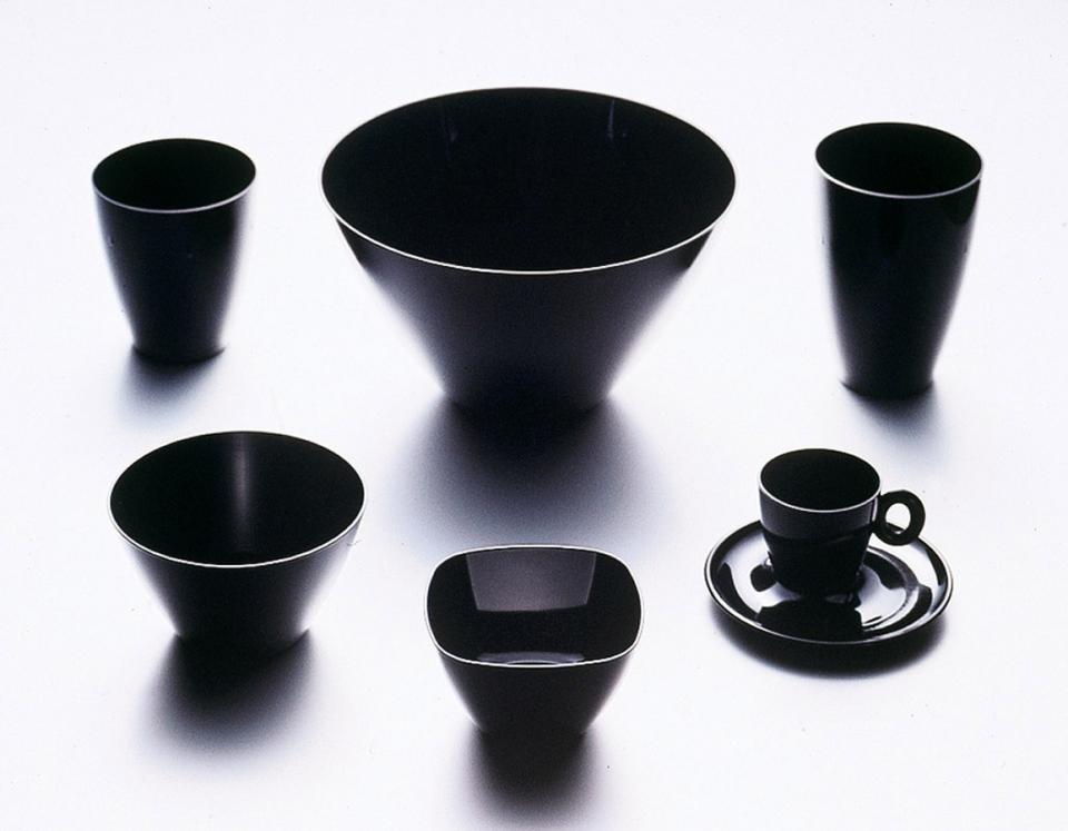 Mug noir 33cl en polycarbonate - Lot de 6 - Polycarbonate Mug noir 33cl en polycarbonate