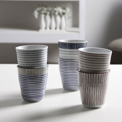 Gobelets tasses en porcelaine (coffret de 6) Block