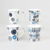 Mug en porcelaine 35cl - Coffret de 4 JAIPUR Bleu