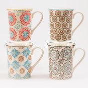 Mug en grès H.9cm - Coffret de 4 BOHEME
