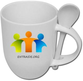 Mug cuillère blanc personnalisable