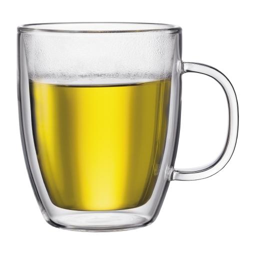Set 2 mugs jumbo double paroi avec anse 45cl Transparent Set 2 mugs jumbo double paroi
