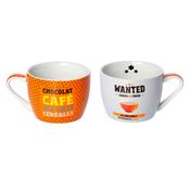 Mug en porcelaine motif étoile bol à café orange/b