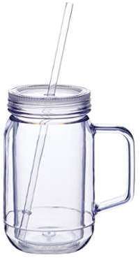 Tasse bocal Mason Jar en plastique