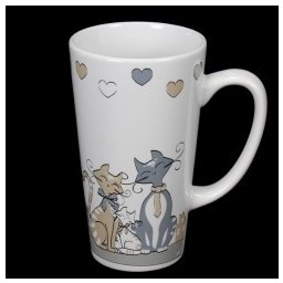 Grand mug long Famille de chats 45 cl