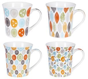 Mug en porcelaine 35cl coloris et motifs assortis