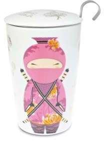 Tisanière Little Ninja Rose double paroi 35 cl avec Tisanière Little Ninja Rose