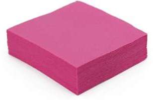 Serviette cocktail papier micro gaufrée fuchsia (25 Serviette cocktail papier