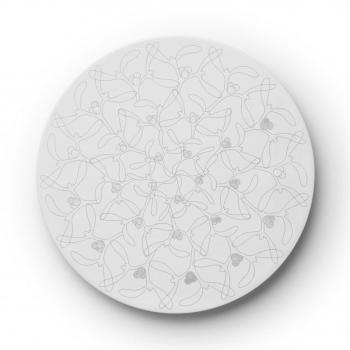 Mistel - Assiette de présentation - blanc/gris/Exe
