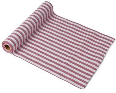 CHEMIN DE TABLE RAYÉ ROUGE 28 CM X 5 M
