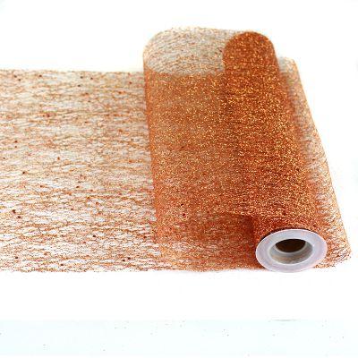 CHEMIN DE TABLE GLITTER CUIVRE 30 CM X 5 M
