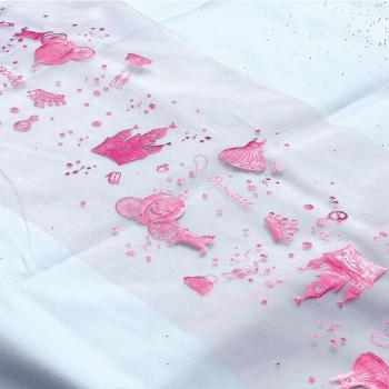 CHEMIN DE TABLE DESSIN PRINCESSE ROSE
