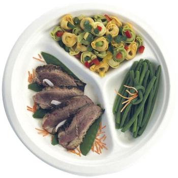 Assiette pulpe 26 cm 3 compartiments Assiette pulpe 26 cm 3 compartiments