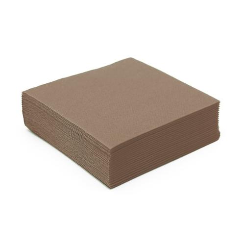 Serviette cocktail papier micro gaufrée argile (25 Serviette cocktail papier