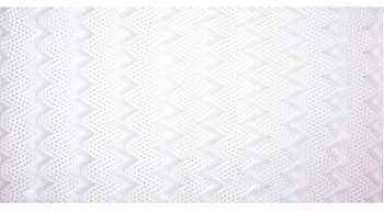 CHEMIN DE TABLE TISSU BLANC ZIGZAG 30CM CHEMIN DE TABLE TISSU BLANC
