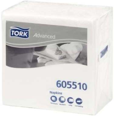 Paquet de 100 serviettes de table blanches 30x30cm