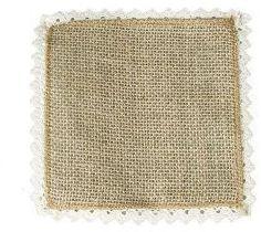 NAPPERON JUTE DENTELLE 30 X 30 CM