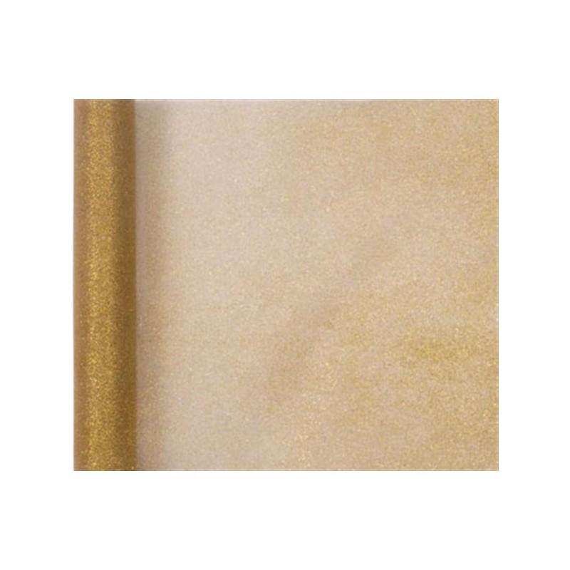 Chemin de table paillette Or