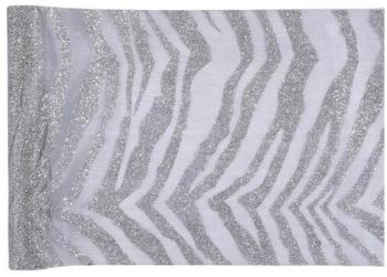 Chemin de table zébra Argent