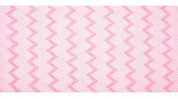 CHEMIN DE TABLE TISSU ZIGZAG ROSE 30CM X CHEMIN DE TABLE TISSU ZIGZAG