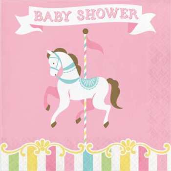 16 Serviettes Baby Shower Manège