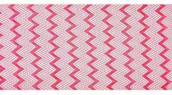 CHEMIN DE TABLE TISSU ZIGZAG FUCHSIA 30C CHEMIN DE TABLE TISSU ZIGZAG
