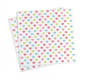 Serviettes en Papier Coeurs (x20) Scrapcooking Serviettes en Papier Coeurs