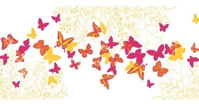 CHEMIN DE TABLE ROMANCE PAPILLONS 30 CM X 5 M