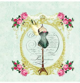 20 serviettes en papier décoration vintage avec un 20 serviettes en papier décoration